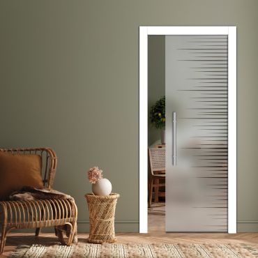Pocket Sliding Glass Door with Frosted Design PSGD-0595