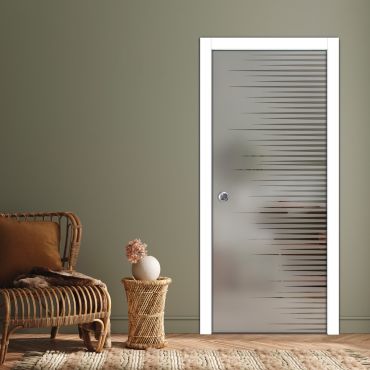 Pocket Sliding Glass Door with Frosted Design PSGD-0595