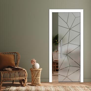 Pocket Sliding Glass Door with Frosted Design PSGD-0600