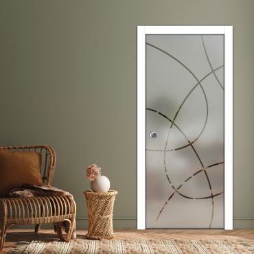 Pocket Sliding Glass Door with Frosted Design PSGD-0602