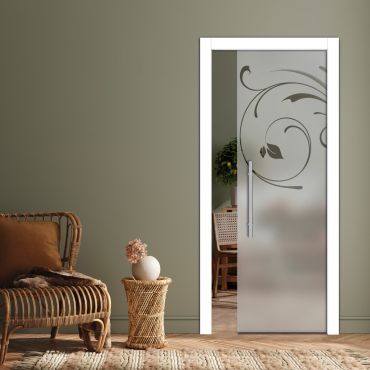 Pocket Sliding Glass Door with Frosted Design PSGD-0558
