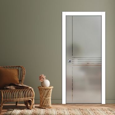 Pocket Sliding Glass Door with Frosted Design PSGD-0603