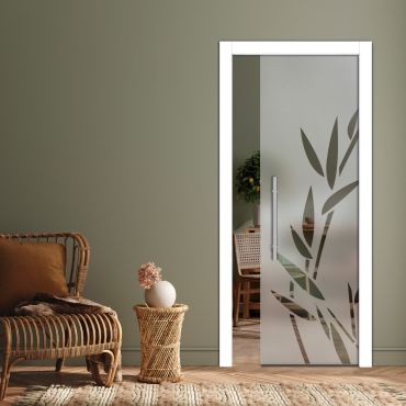 Pocket Sliding Glass Door with Frosted Design PSGD-0605