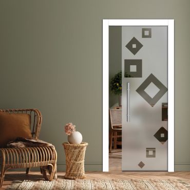 Pocket Sliding Glass Door with Frosted Design PSGD-0608