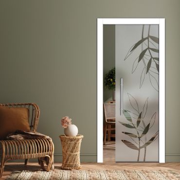 Pocket Sliding Glass Door with Frosted Design PSGD-0609