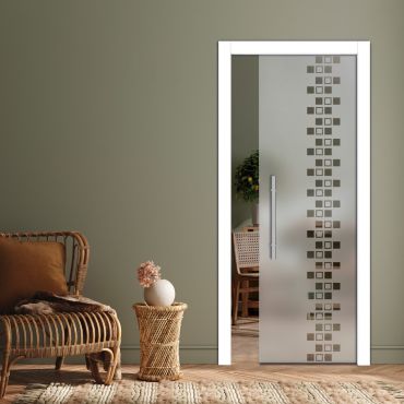 Pocket Sliding Glass Door with Frosted Design PSGD-0610