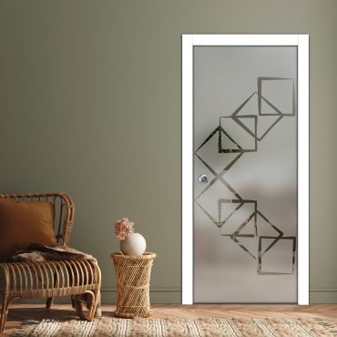 Pocket Sliding Glass Door with Frosted Design PSGD-0612