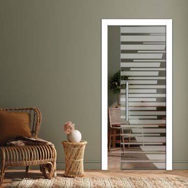 Pocket Sliding Glass Door with Frosted Design PSGD-0615