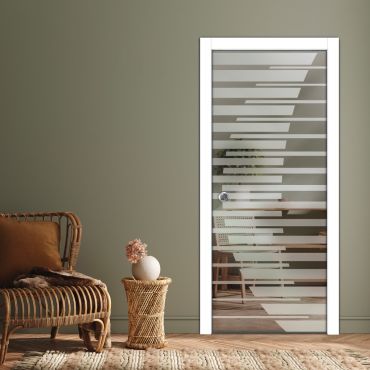 Pocket Sliding Glass Door with Frosted Design PSGD-0615