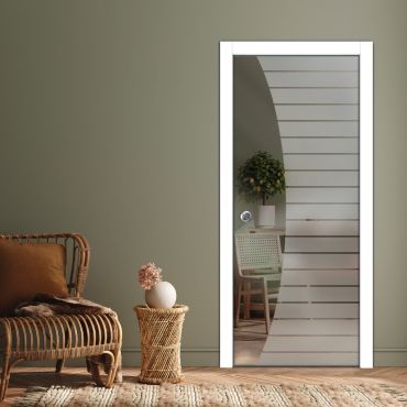 Pocket Sliding Glass Door with Frosted Design PSGD-0617