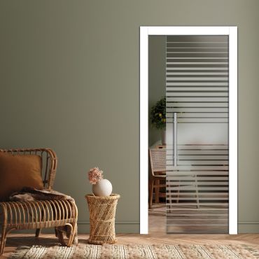Pocket Sliding Glass Door with Frosted Design PSGD-0618