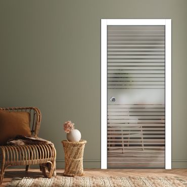 Pocket Sliding Glass Door with Frosted Design PSGD-0618