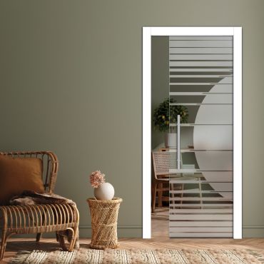 Pocket Sliding Glass Door with Frosted Design PSGD-0619