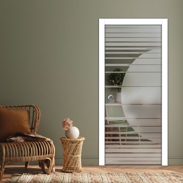 Pocket Sliding Glass Door with Frosted Design PSGD-0619