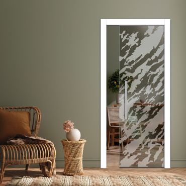 Pocket Sliding Glass Door with Frosted Design PSGD-0620