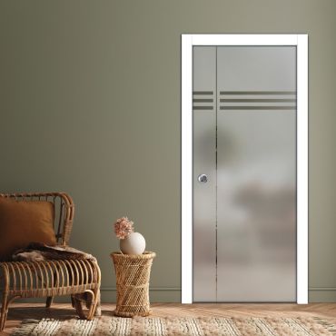 Pocket Sliding Glass Door with Frosted Design PSGD-0621
