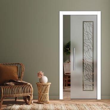 Pocket Sliding Glass Door with Frosted Design PSGD-0622