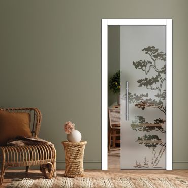 Pocket Sliding Glass Door with Frosted Design PSGD-0560