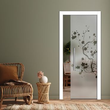 Pocket Sliding Glass Door with Frosted Design PSGD-0561