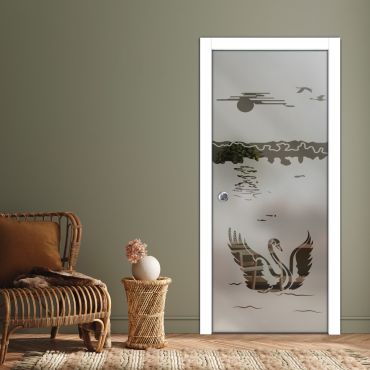 Pocket Sliding Glass Door with Frosted Design PSGD-0562