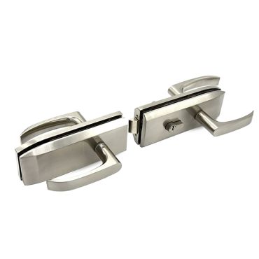Stainless Steel Lock for Glass Doors Available in Double-Sided With Latch Bolt & Turning Handle