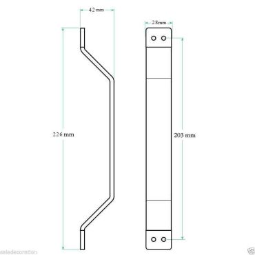 Antique Rustic Iron Handle for Wooden Doors