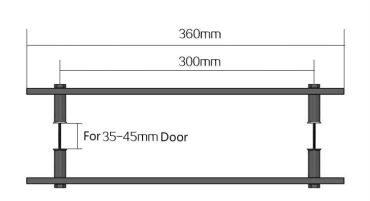 Sleek Black Steel Grip for Timber Doors