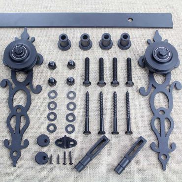 Heavy-Duty Sliding Wood Barn Door Hardware Set SH-CA-0156