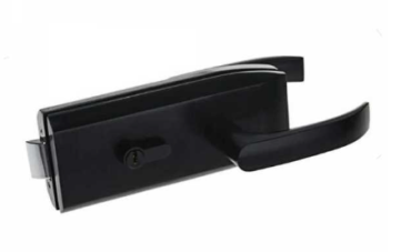 Secure Glass Door Lock & Matte Black Finish with Keys