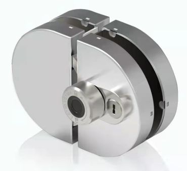 Stainless Steel Lock Bolt Latch with Key for Single or Double Glass Doors