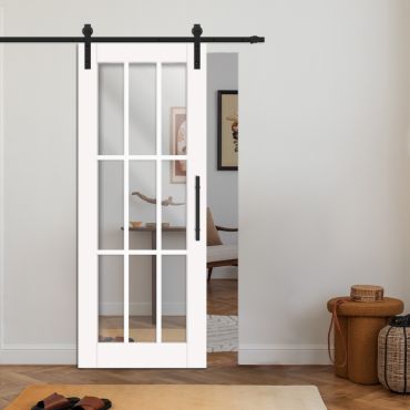 Sliding Barn Door French Style with Mirror Insert VWGD-0854