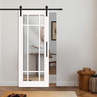 Sliding Barn Door French Style with Mirror Insert VWGD-0857