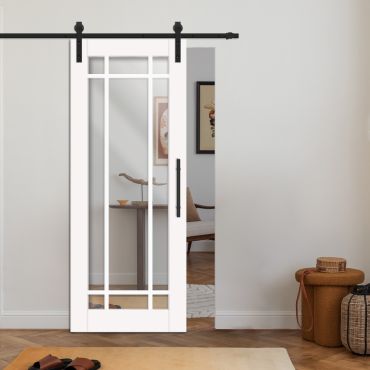 Sliding Barn Door French Style with Mirror Insert VWGD-0858