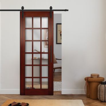 Sliding Barn Door French Style with Mirror Insert VWGD-0856