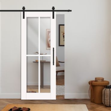 Sliding Barn Door French Style with Mirror Insert VWGD-0846