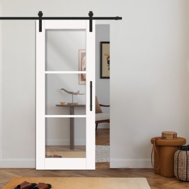 Sliding Barn Door French Style with Mirror Insert VWGD-0851