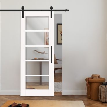 Sliding Barn Door French Style with Mirror Insert VWGD-0853