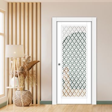 Sliding Pocket Wood Door with Glass Insert PWGD - 0692