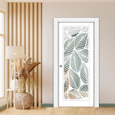 Sliding Pocket Wood Door with Glass Insert PWGD - 0693