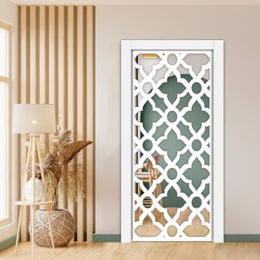 Sliding Pocket Wood Door with Glass Insert PWGD - 0694