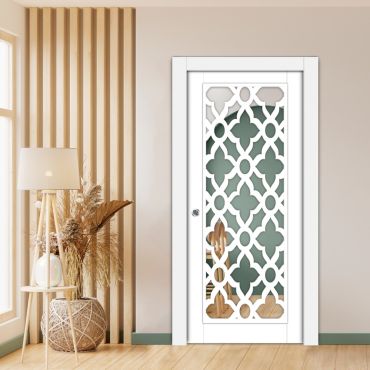 Sliding Pocket Wood Door with Glass Insert PWGD - 0694