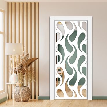 Sliding Pocket Wood Door with Glass Insert PWGD - 0696
