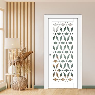 Sliding Pocket Wood Door with Glass Insert PWGD - 0697