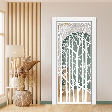 Sliding Pocket Wood Door with Glass Insert PWGD - 0685