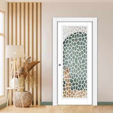 Sliding Pocket Wood Door with Glass Insert PWGD - 0686