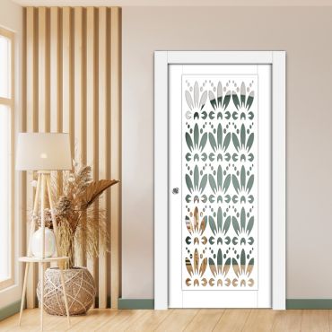 Sliding Pocket Wood Door with Glass Insert PWGD - 0687