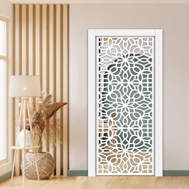 Sliding Pocket Wood Door with Glass Insert PWGD - 0690