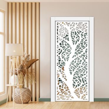 Sliding Pocket Wood Door with Glass Insert PWGD - 0691