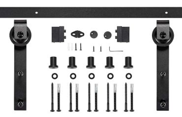 Steel Barn Door Hardware Kit for Sliding Wood Doors SHCA-0022