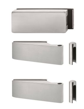 Stainless Steel Appearance Strike Box Square shaped for Glass Door Lock + Studio Hinges